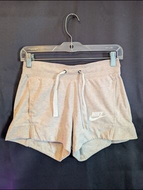 Nike Women’s Light Beige Athletic Drawstring Shorts Gym Shorts Loungewear